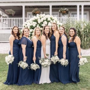 bridal party at wedding. makeup by Mae Michienzie